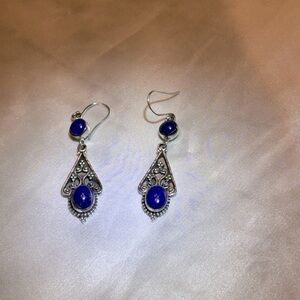 925 Silver Lapis Lazuli Gemstone Earrings - beautifully handcrafted